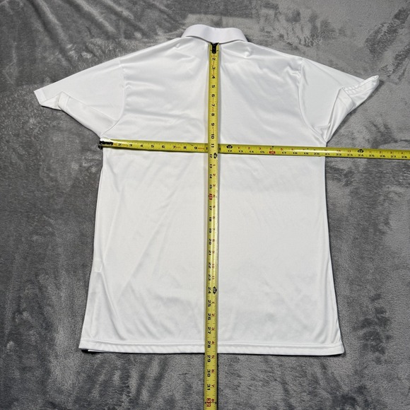 Collars & Co. Polo Shirt Mens Medium White Dress Collar Polyester Performance - Picture 6 of 9